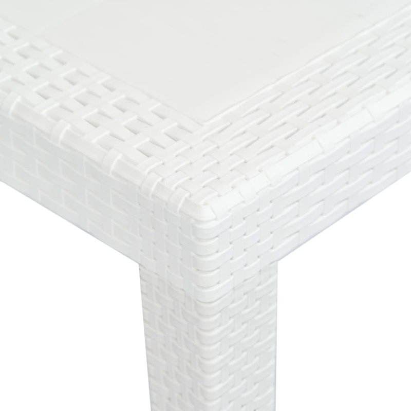 Bruan Plastic Coffee Table, White, 28.3'' H x 86.6" L x 35.4" D