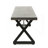 Outdoor Aluminum Dining Bench With Steel Frame, Grey / Black-1179032199