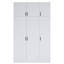 Armoire moderne blanche avec de nombreuses tablettes, 57,1 x 94,1 x 21,7 pouces | Panneau de particules 100% enduit de mélamine | Rangement supplémentaire et conception murale | Parfait pour organiser les vêtements avec style