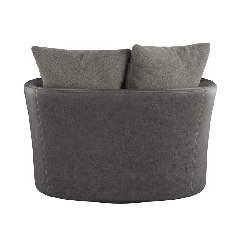 Ensemble modulaire rembourré 6 pièces avec fauteuil pivotant et repose-pieds Hostivice