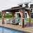 13 pi. L 10 pi. D Pavillon de jardin en aluminium