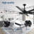 75" Large Ceiling Fan for Living Room & Great Room, 6-Speed Reversible DC Motor, Remote Control, No Light