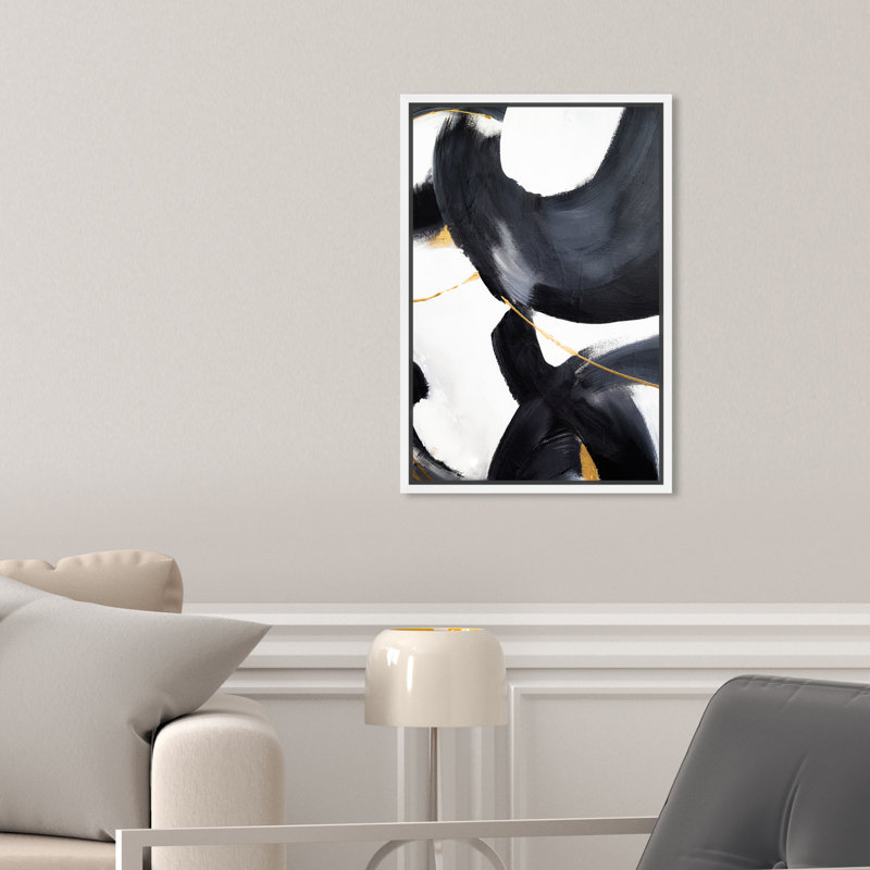 Amani - peinture sur toile, Toile encadrée, H 54 po x l 36 po, Blanc