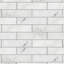 Classico Carrara 3" x 12" Ceramic Stone Look Subway Wall Tile