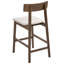 Upholstered Counter Stool with Solid Wood Frame-135958632