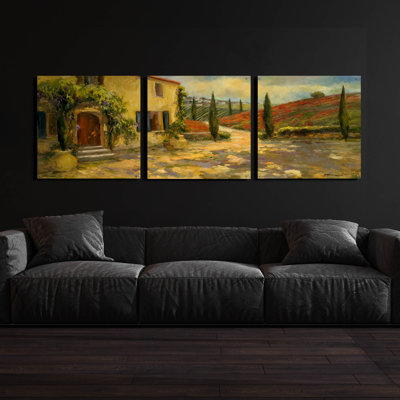 Epic Art 'Tuscan Fields' by Allayn Stevens, Acrylic Glass Wal Art
