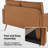 Bernardston 56.7'' Faux Leather Loveseat-100774346