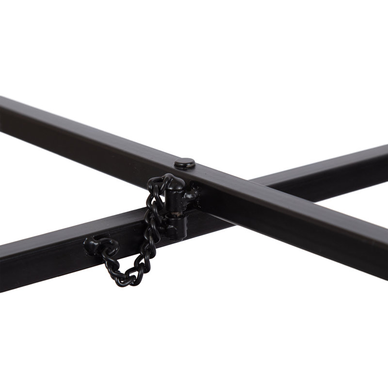 Ekta Metal Bar Cart, Black, Black