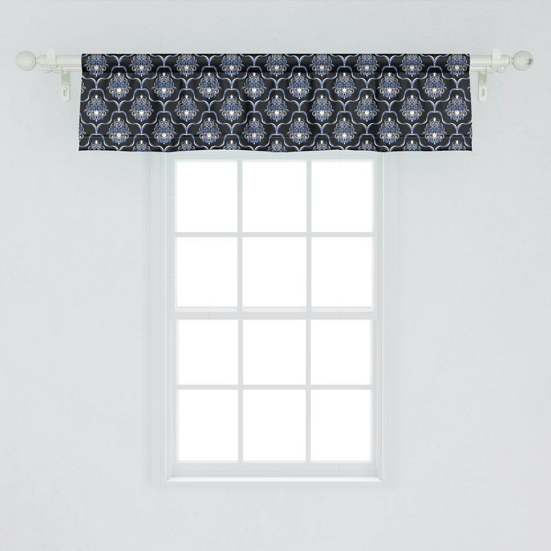 Ensemble de 2 cantonnières bleu foncé Ambesonne, L 54 po x L 12 po