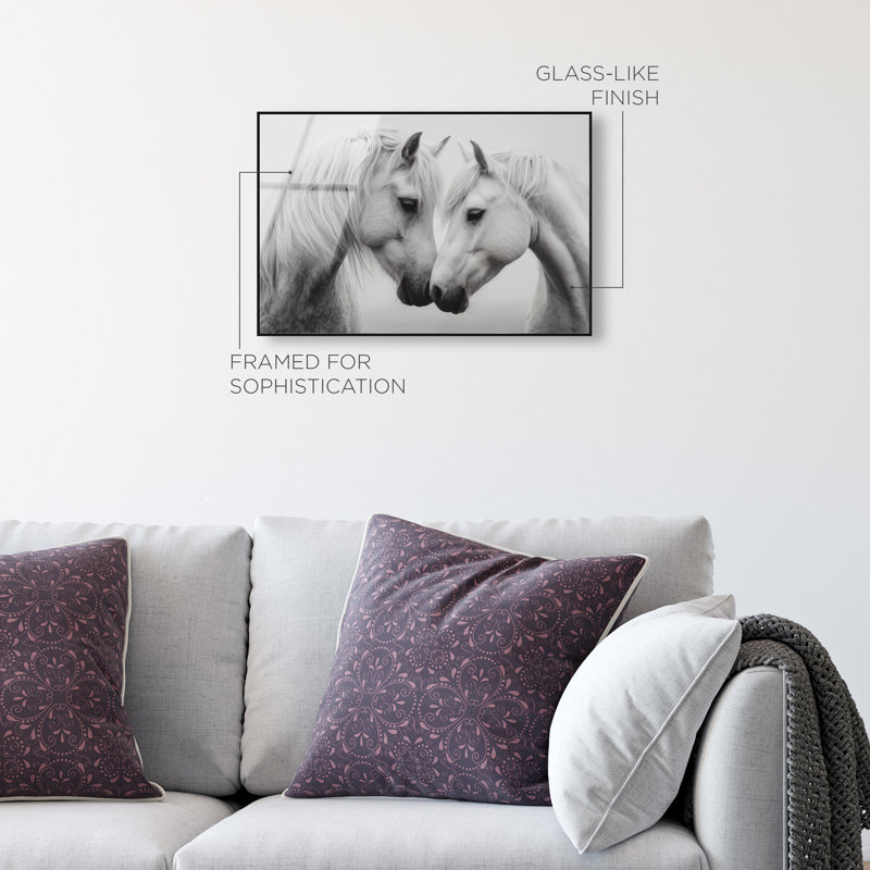 Twin Souls I Print by Oliver Gal, 17"H x 25"W, Black Floater Frame