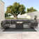 Outdoor Patio Woven Rope Wicker Modular 9 Pieces Sectional Set With Fire Pit Table And Cushions