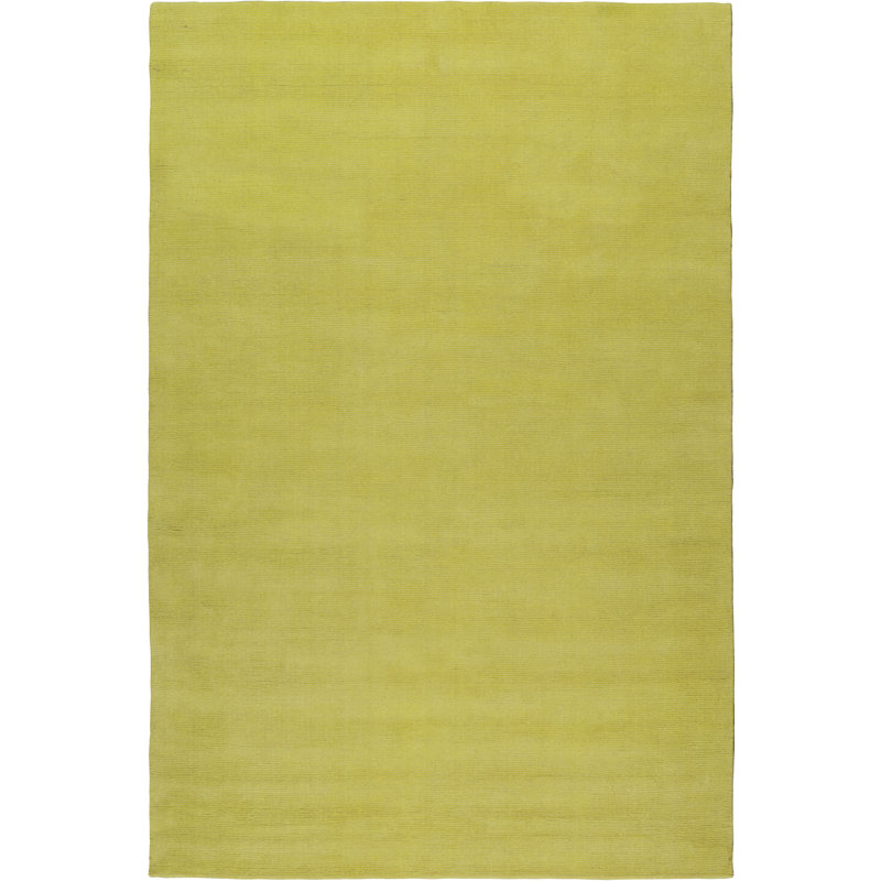 Farrow & Ball Cut And Loop Stripe Melrose Yellow Area Rug, Rectangle 7' x 10'