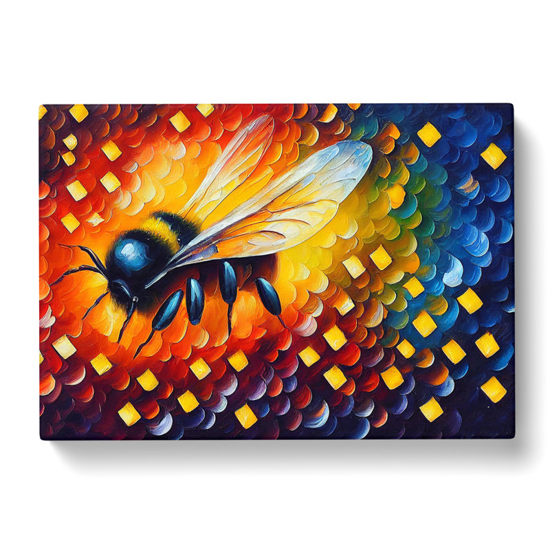 Bumble Bee Abstract - Wrapped Canvas, 50cm H x 76cm W x 3cm D