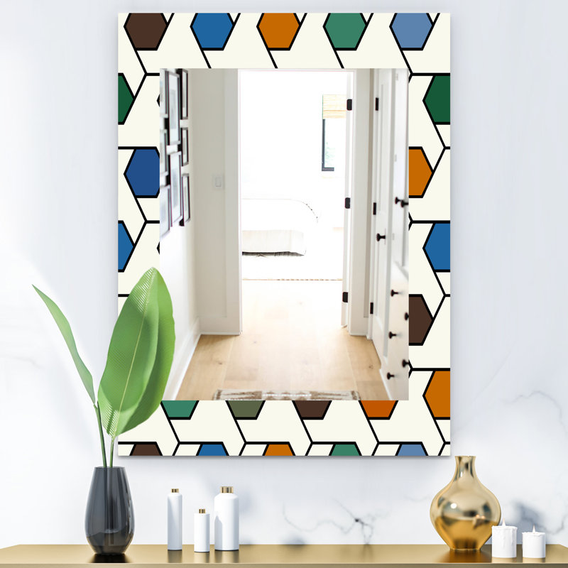 Miroir mural Honeycomb 7, H 24 po x l 32 po