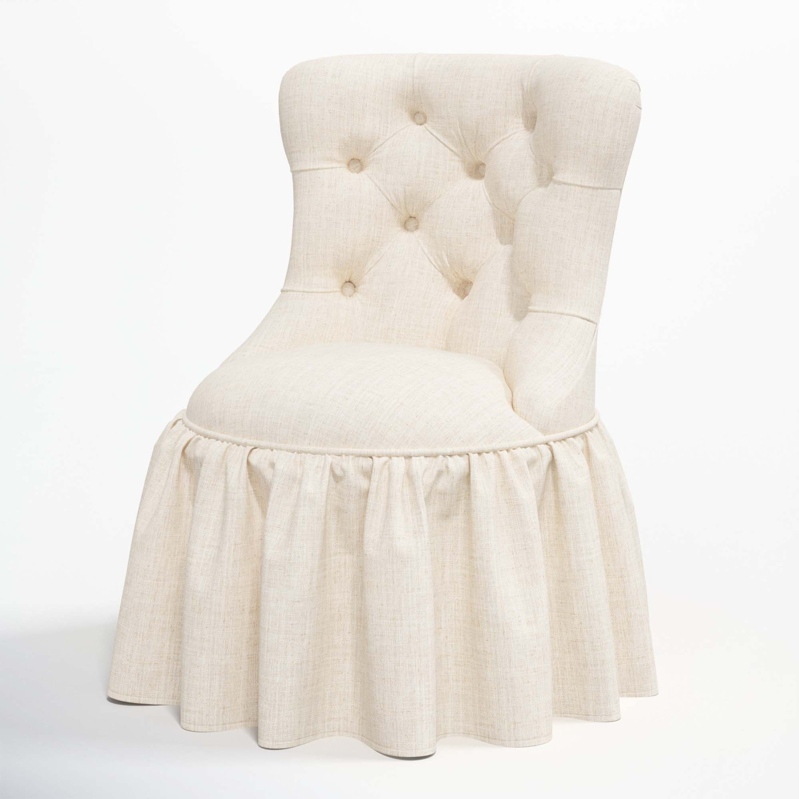 Minnie Side Chair, Classic Talc Linen