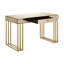 Bureau à 1 tiroir de 41,6 po de largeur avec plateau en miroir Lefa-997436021