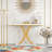 Narrow Entryway Foyer Table with Geometric Base-1031129337