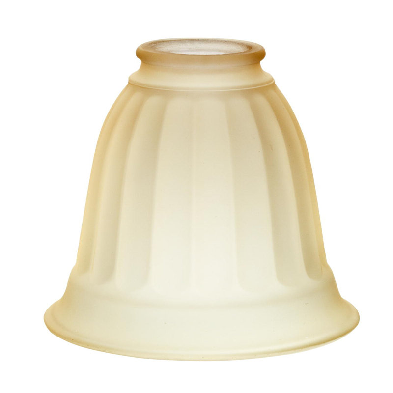Abat-jour en cloche de verre de 5,25 po (attache) en beige
