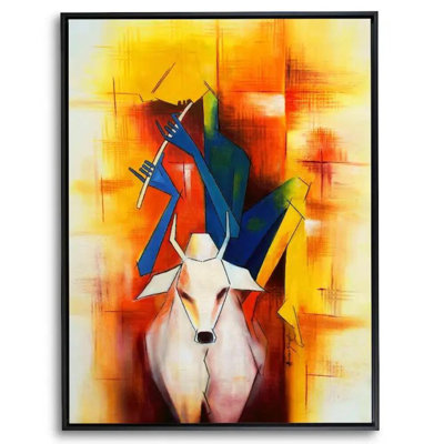 Krishna The Cowherd Print by Amar Singha