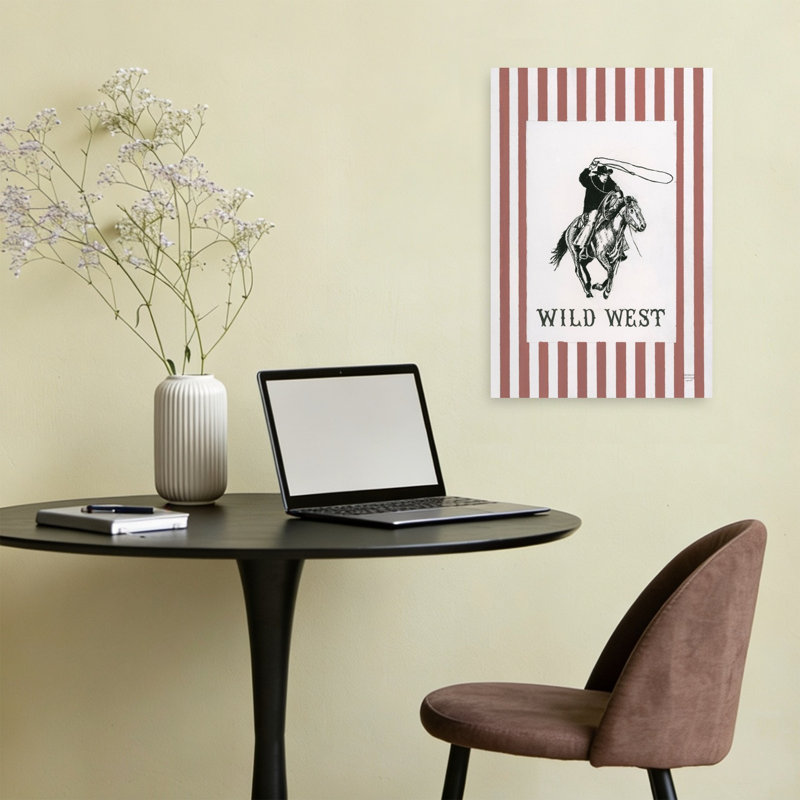 Yee Haw Wild West, rétro, cheval, reproduction d'art murale, H 24 po x l 16 po