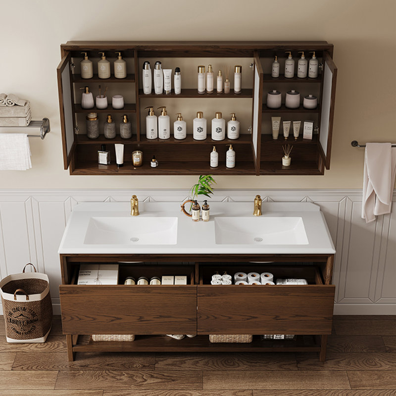 Meuble-lavabo simple de style village américain, H 32,3 po x l 55,1 po x P 21,7 po