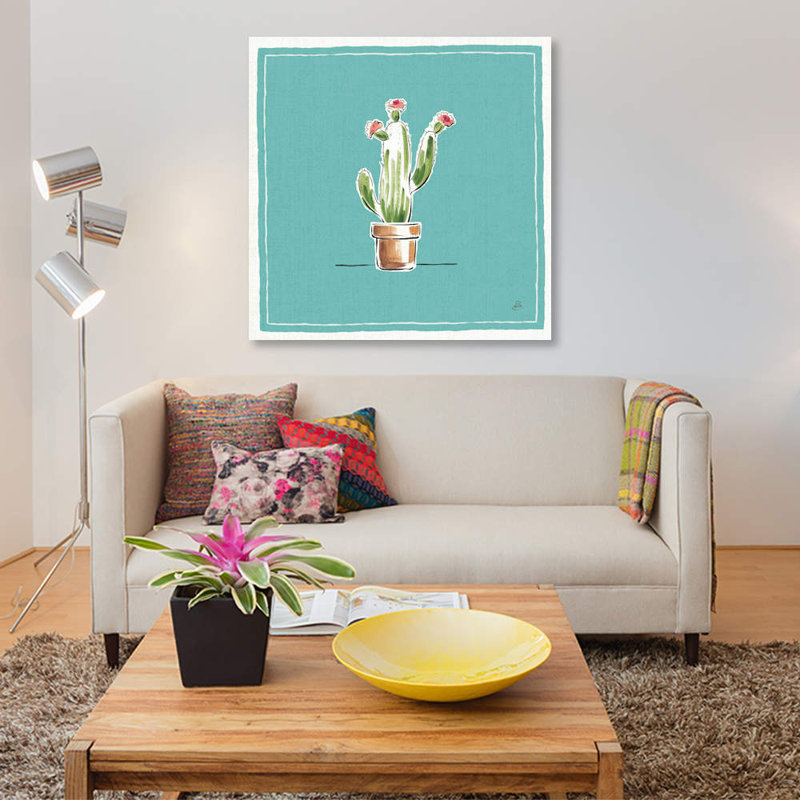 «Desert Bloom VIII», reproduction sur toile, H 37 po x l 37 po x P 1,5 po, Toile tendue, Pas de tapis