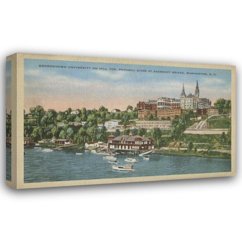 «Lark Manor ™», œuvre d'art sur toile tendue «Georgetown from the Potomac River», H 27 po x l 40 po