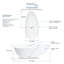 Marisol 58'' x 29'' Freestanding Soaking Solid Surface Bathtub