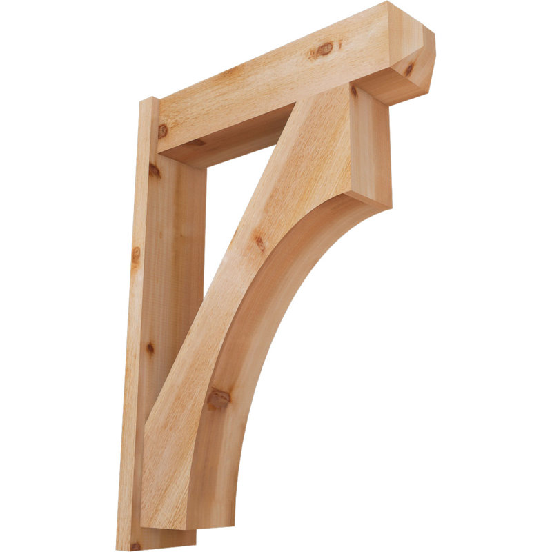Persienne en bois rustique Westlake Craftsman, P 32 po x H 44 po, Cèdre rouge de l'Ouest de 8 po (sciage brut)