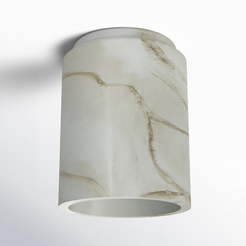 Sumatra Ceramic Flush Mount, Rose Pink, Incandescent (Not Included)