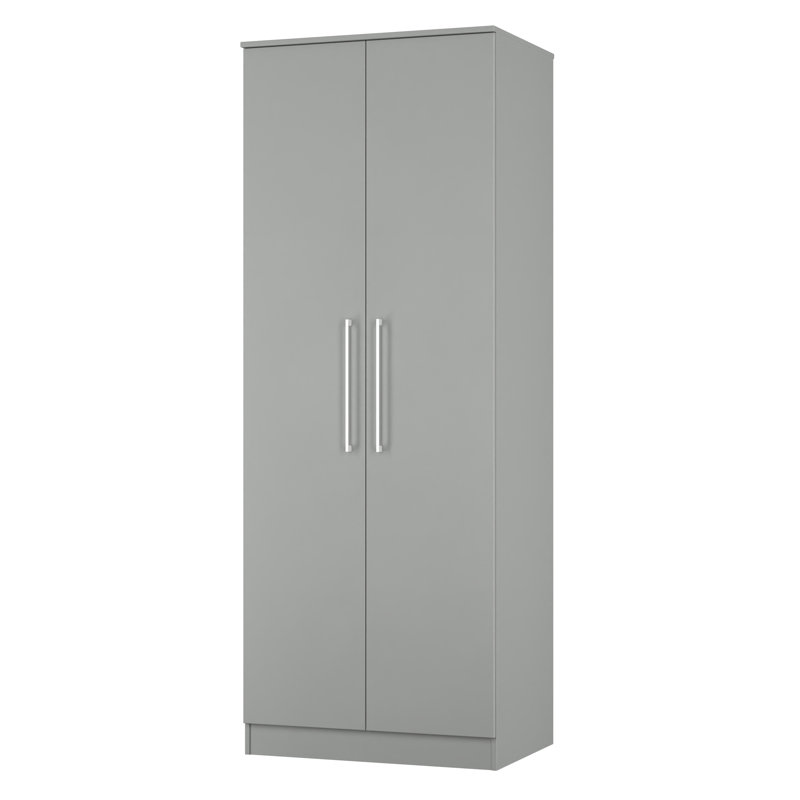 Talhaa Manufactured Wood Wardrobe, Grey/White