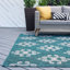 Tapis intérieur / extérieur vert / gris Turnham-290535888
