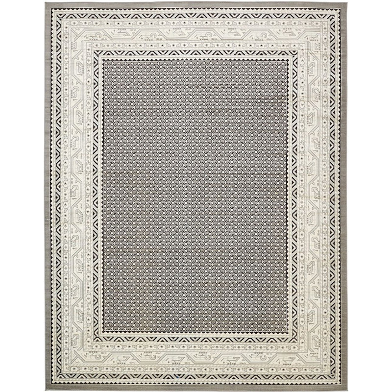 Tapis gris à motif oriental Wingate, Rectangle 9 pi x 12 pi