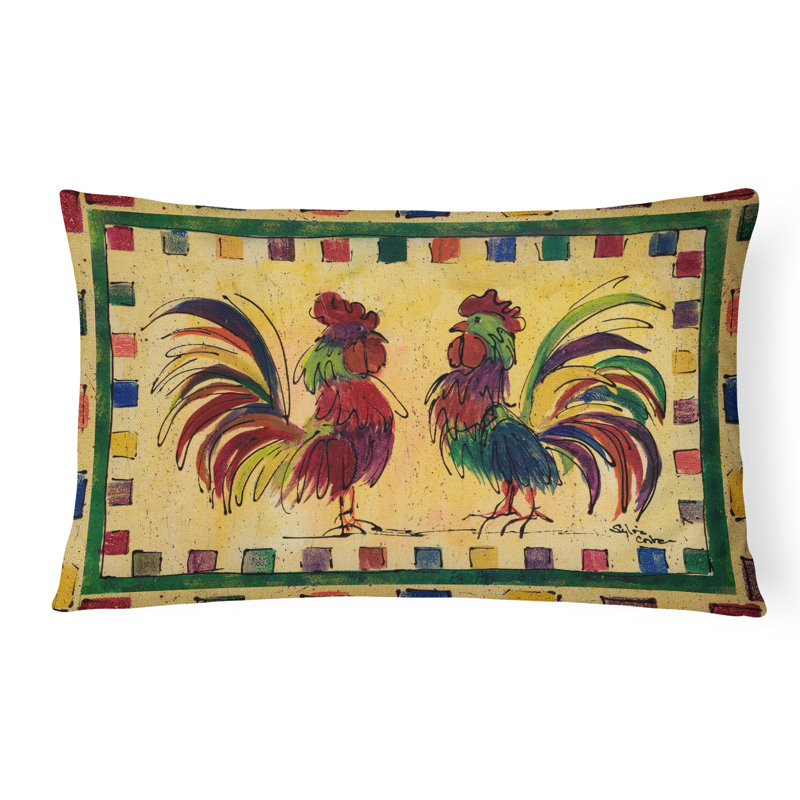 Rooster Rectangular Indoor/Outdoor Throw Pillow