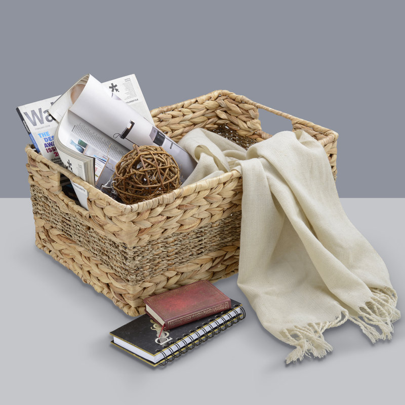 Handmade Wicker Storage Basket Set (Set of 4), Stylish and Space-Saving