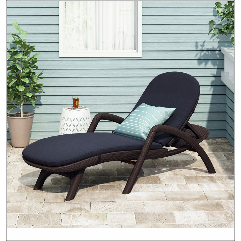 FAUTEUIL DE CHAISE MIKAEL AVEC COUSSIN, Marine