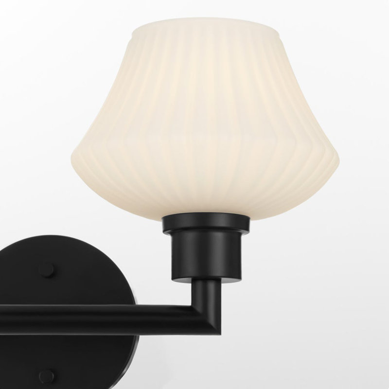 Éclairage pour meuble-lavabo 2 lumières Monsita, Matte Black