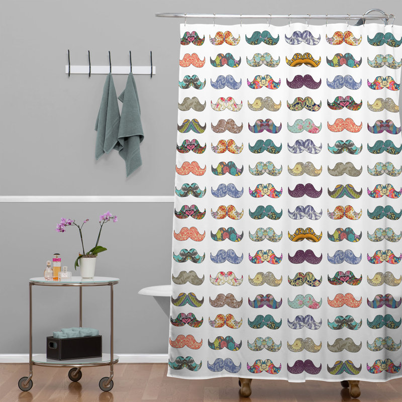Rideau de douche moustache Mania