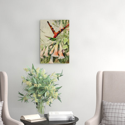 Vintage Comet Hummingbird by Wilhelm Kuhnert - Wrapped Canvas