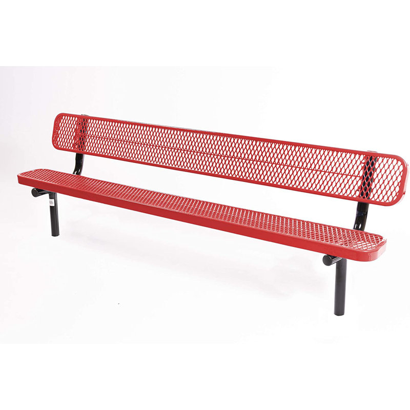 Meuble avec banc COATDOUTDOORFOURITURE, rouge, déployé, 8 pi, avec dossier, enterré, 8 pieds avec arrière creusé, élargi