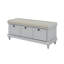Banc à chaussures avec coussin et trois tiroirs, banc de rangement avec compartiment de rangement caché, banc d'entrée cannelé avec rangement-477519789
