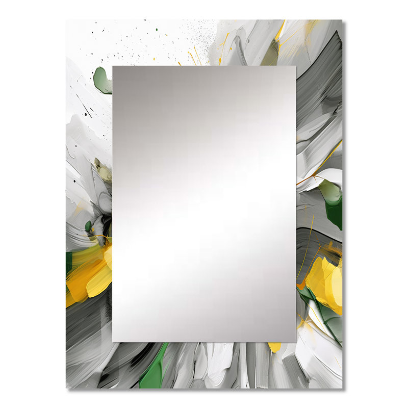 Dynamic Waveforms - miroir scandinave, miroir mural décoratif scandinave, impression d'art en métal, 32 po x 24 po