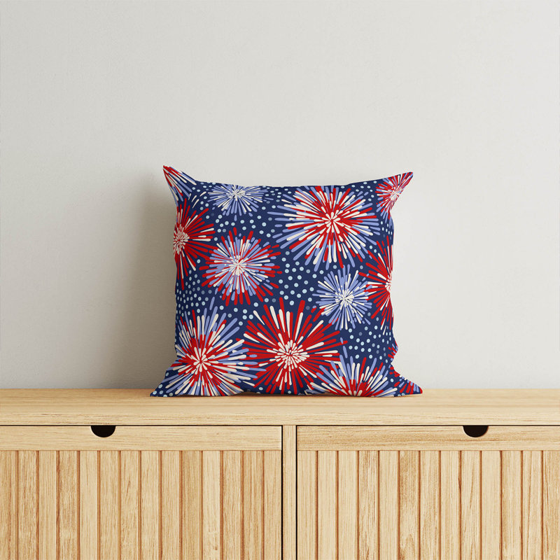 Coussin décoratif Fireworks, Carré 16 po