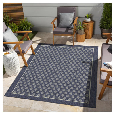 Tapis intérieur en polypropylène de 7 pi 10 po x 10 pi 3 po Sunshine Blue