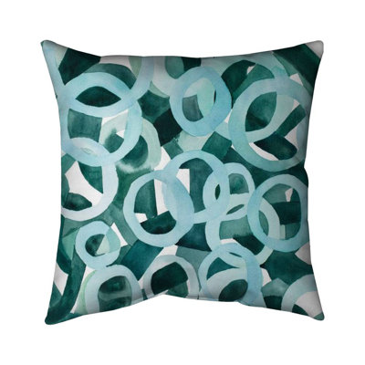 Abstract rings - 26"x26" Throw pillow cover - Poly twill - Print on demand