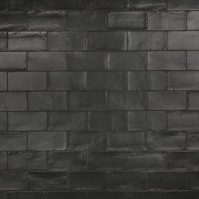 Chester Series 3" x 6" Ceramic Subway Tile in Black