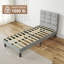 Velvet Upholstered Platform Bed with Headboard-114297178