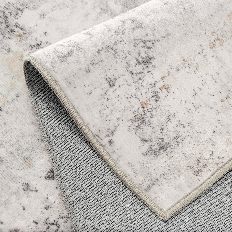 Vitas Abstract Beige/Grey Area Rug, Rectangle 7'9" x 9'9"