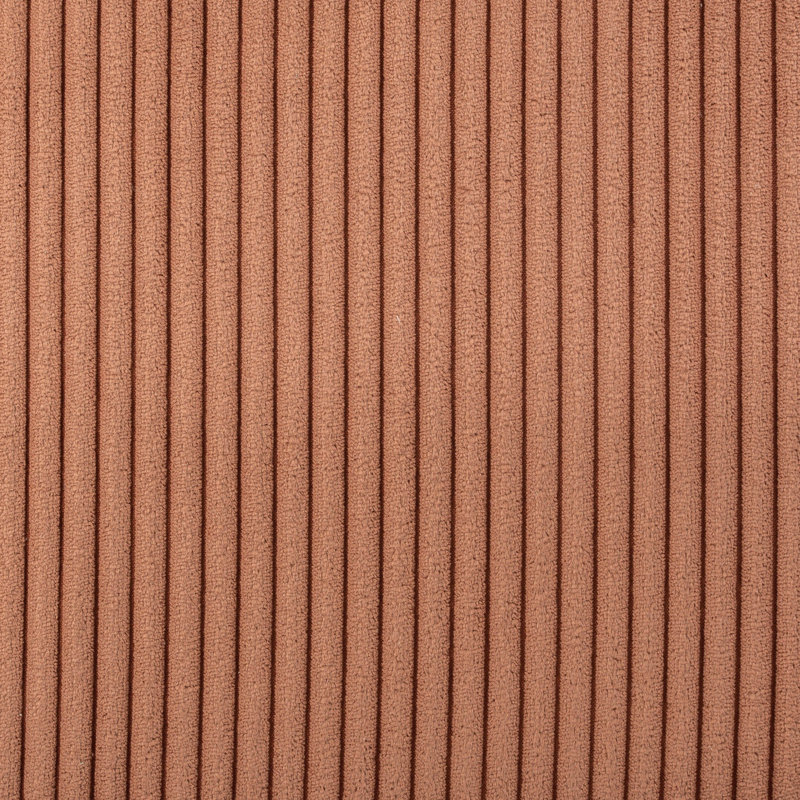 Roy Baber Upholstered Ottoman, Cognac Microsuede Fabric