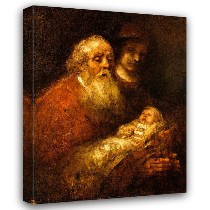 Siméon avec l'enfant Jésus dans le temple, H 36 po x l 28 po